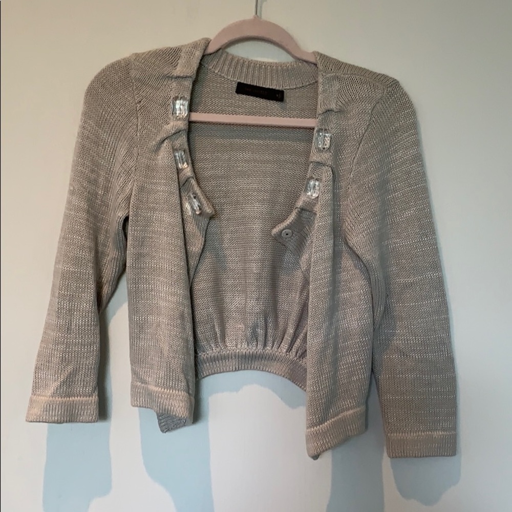 Beige Cardigan Sweater